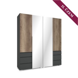 Silver gardrób 180 cm-es 2 tükörrel