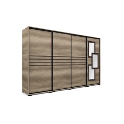 Aura tolóajtós gardrób 318cm 1 tükörrel
