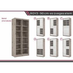 Royal 3 90 cm-es üveges elem